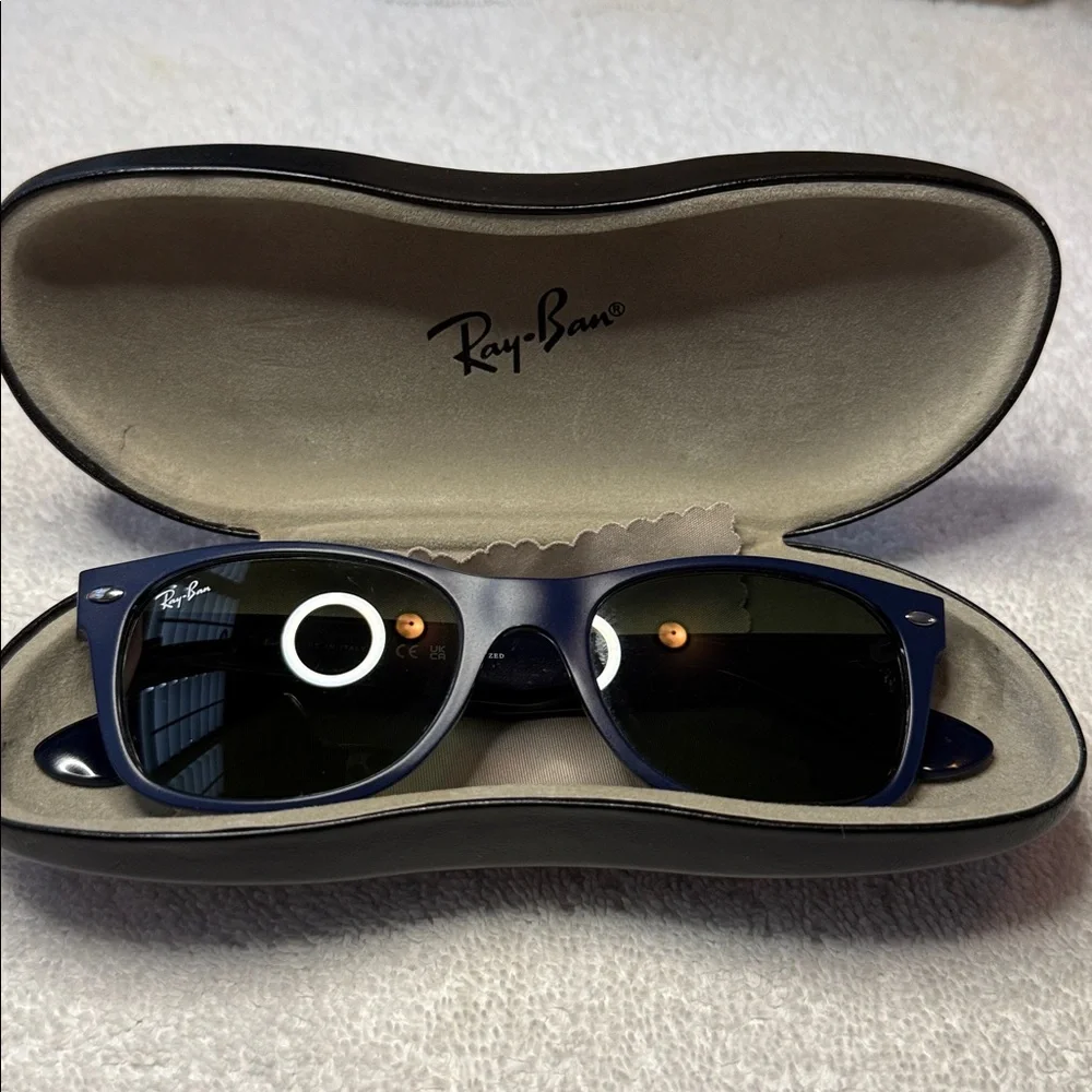 Ray Ban Italy RB2132 New Wayfarer 52[]18 145 3P Blue Sunglasses